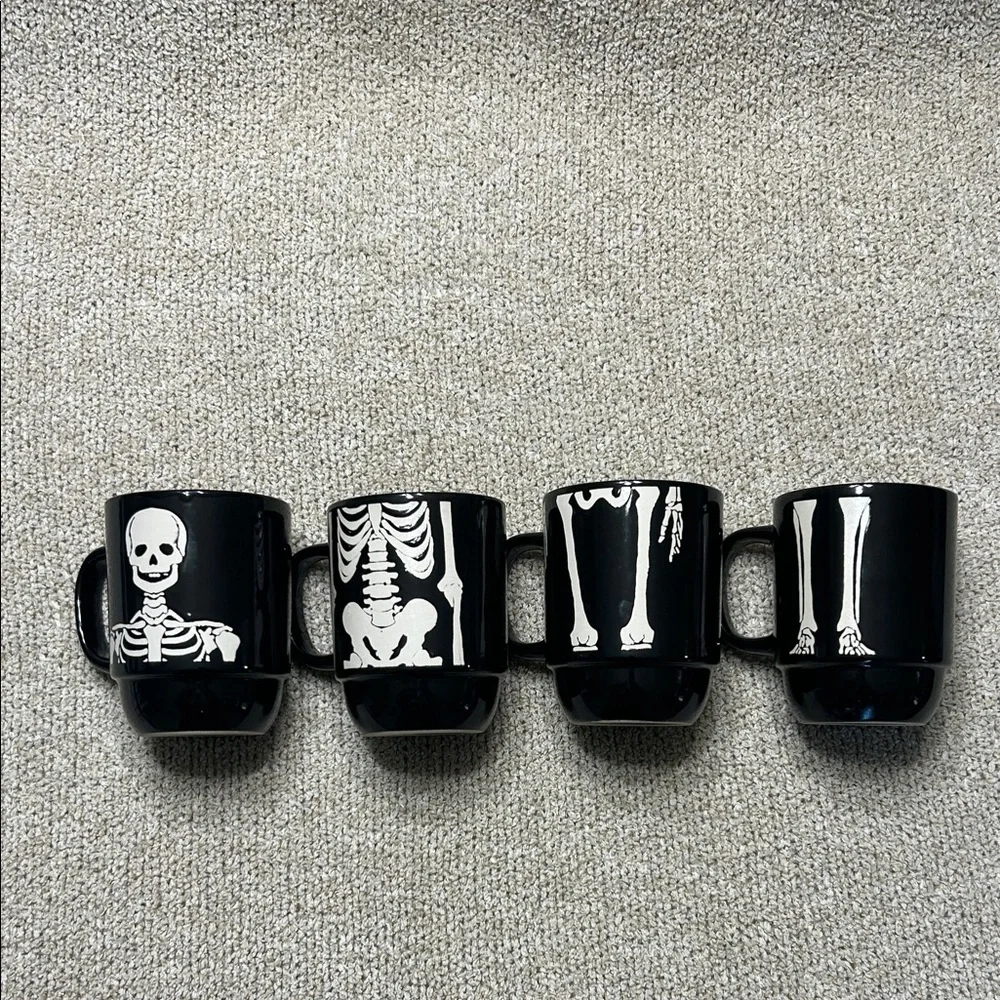 Skeleton Stackable Mugs Set - Picture 2 of 7